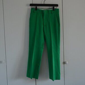 Plan C, Made in Italy, Milano. Kelly green pleat pants, size 38